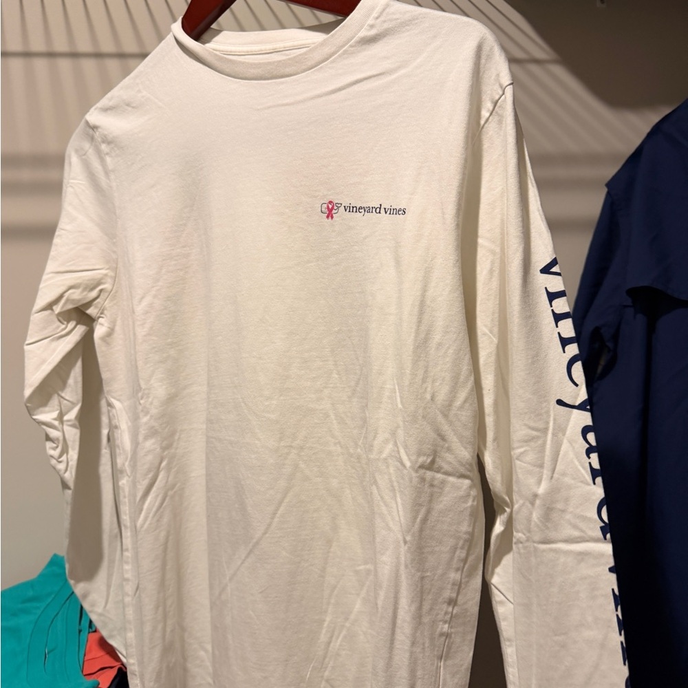 Vineyard Vines Breast Cancer Long Sleeve Shirt
